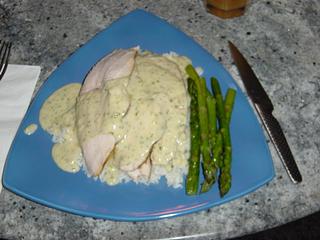 Turkey Sous-Vide with tarragon cream