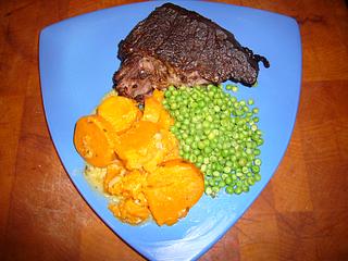 Braised Yams with cream and rosemary